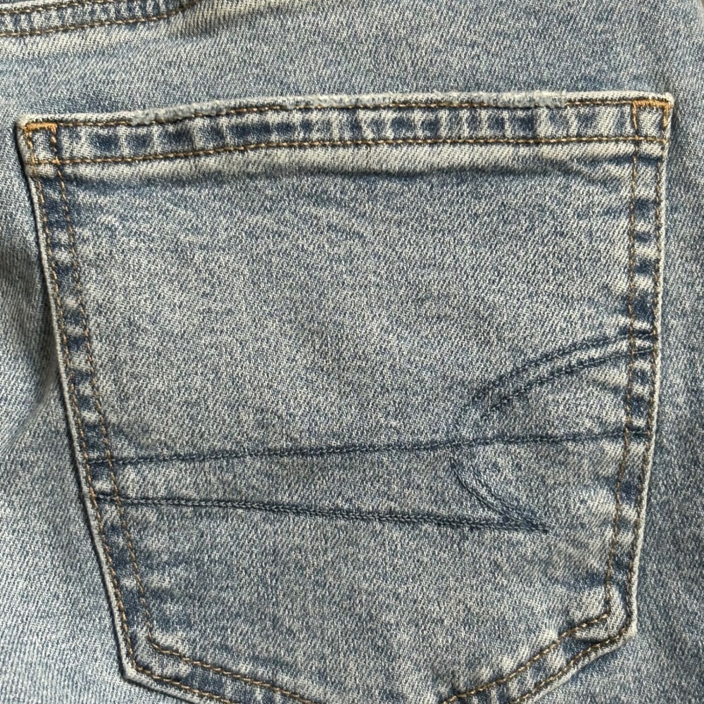 American Eagle Womens Size 4 Regular Strigid Wide Leg Light Wash Jeans - Picture 8 of 12